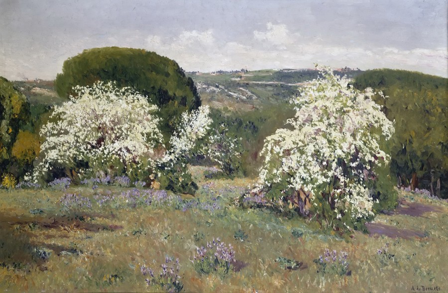 盛开的山楂花(西班牙文原题:Espinos en flor. Plantío de Infantes)